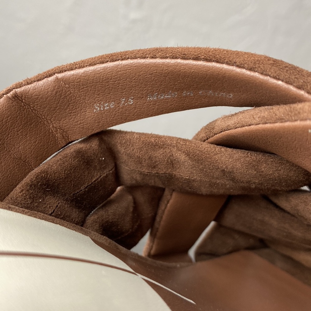 Dolce Vita Poira Sandal Heels in Espresso Suede square toe 7.5 - Picture 9 of 10